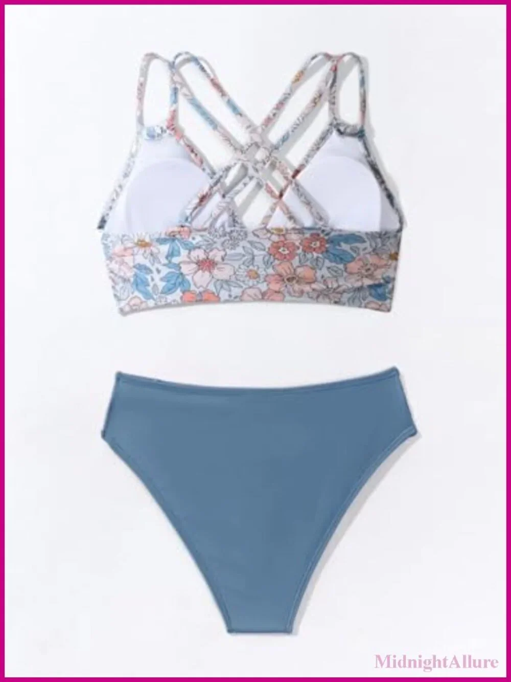 Women's Sexy V Neck Bikini Set Two Piece Hollow Out Cutout Swimwear